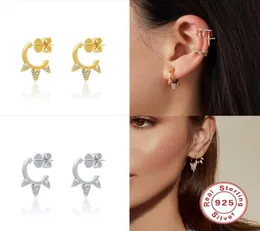 Stud Aide Rivet Diamond Earring for Women 925 Silverörhängen Fashionabla söta smycken Zirkon Pendientes Brincos AretesStud7213736