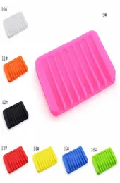 Multicolor drenagem de água anti skid saboneteira silicone saboneteiras banheiro saboneteira caso casa suprimentos do banheiro 16 cores bc b7533777