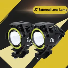 Iluminação da motocicleta Nova motocicleta lâmpada de carro elétrico U7 arma laser anjo lente led farol 15w entrega gota automóveis motorcycl dhj70