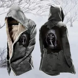 Män jacka kappa vinter lambool blixtlås hoodies förtjockar varma jackor långärmad tröjor avslappnade sport fleece hooded rockar 240223