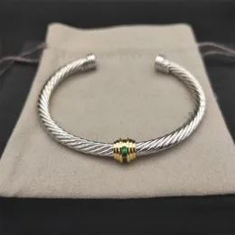 Dy Designer Armband för kvinna högkvalitativ ny man Bangle Classic Designer Jewelry Woman Armband Bröllopsdagens gåva Öppning ZH154 E4
