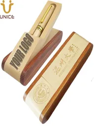 MOQ 50 шт. хорошее качество логотип индивидуальный деревянный чехол для ручек комплект складная коробка для ручек пенал школьные канцелярские товары лазерная резка Name2642356