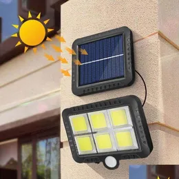 آخر LED LED Brelong 1 PCS Solar Cob Wall Slar Slist Body Sensor 120leds Courtyard Home Outdoor Garden Drop Lights Lig Dhymk