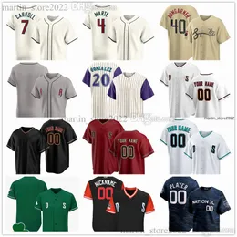 Camisa de beisebol costurada 2024 63 Justin Martinez 30 Scott McGough 64 Cristian Mena 19 Ryne 24 Kyle Nelson 32 Brandon Pfaadt 57 Eduardo Rodriguez 27 Andrew Saalfrank