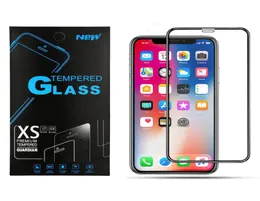 لـ iPhone 14 13 12 11 Pro Max XR XS Cover Cover Glass Black Hard Edge 9H 3D Preded Glas Screen Protector for iPhone 6 7 8 Plus S9042110