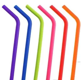 Silicone Straws 24 Styles Food Grade Fold Drinks Recycling Silicone Cocktail Straws Candy Color Straw Party Supplies Straight HWC75746715