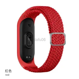 نطاقات مشاهدة سوار مرن النايلون الجديد ل Xiaomi Mi Band 6 5 Strap Sport Reprasable Bestband Bandband 4 3 Smart Watch Bands Straps 240308