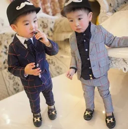 Baby Toddler Boys Gentleman Suits Handsome Formal Spring Autumn Boy Clothes Pant Kids Suits 1 2 3 4 5 Year Children Costume2120223