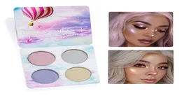 Evidenziatore per trucco base a 4 colori Illuminatore per trucco Illuminatore per trucco in polvere a lunga durata Correttore di contorno in polvere Evidenziatore Palette Bronzer7524230