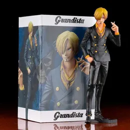 Anime Manga 28cm Integrerad Vinsmoke Sanji Digital PVC Action Character Series Childrens Christmas Gift Model Toy J240308