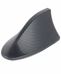 1st Drable Beautiful Carbon Fiber High Quality ABS Car Shark Fin Roof Antenna Radio FM AM Dekorera antenn för Carstyling3538640