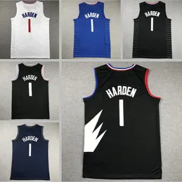 Camisas de basquete James Harden preto azul branco 2024 Cidade Homens Mulheres Juventude S-XXL Sport Jersey