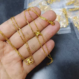 Модные роскошные ожерелья с подвесками Cel, двухслойное ожерелье с триумфальной аркой, женское летнее ожерелье из 18-каратного золота, небольшой новый браслет, чувственная цепочка на ключицу