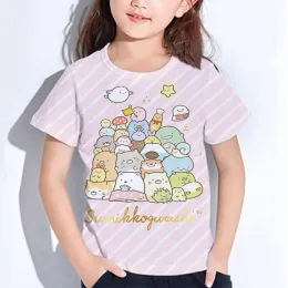 T-shirt Kids Sumikko Gurashi Tshirts Summer Children Cartoon 3D Print T Shirts Boys Girls Teens Tshirts Camiseta Toddler Anime Tee Tops