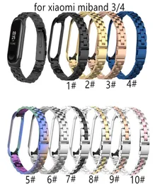 حزام معصم من الفولاذ المقاوم للصدأ ل Xiaomi Mi Band 3 4 General Metal Watch Band Smart Miband 3 حزام أحزمة الساعة القابل للاستبدال 2528435