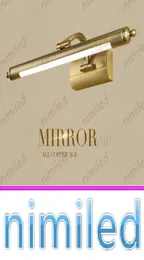 NIMI1127 9W 11W American Antique Copper Retro Mirror Wall Lights Badrumspegel Ljus skåp Belysning Vattentät LED -lampa Make9116461