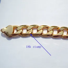 18-Karat-MassivgoldGF, AUTHENTISCHES FINISH. 18-Karat-gestempelte 10-mm-Feinpanzer-Kettenkette mit kubanischen Gliedern für Herren, hergestellt in 600 mm238S