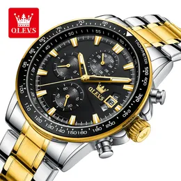 OLEVS EXCLUSIVE DESIGN MENS WACKES Quartz Wristwatch Multifunktion Chronograph Date Fashion Watch for Men 240227