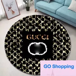 Quaitly Designer living room circular carpet classic logo printed carpet bedroom living room coffee table mat rugs Home decoration carpet