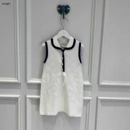 Marka Baby Scirt Designer Ubrania pusta lodowy jedwabny materiał dziewczyna sukienki Rozmiar 90-160 cm sukienka księżniczka Summer Child Frock 24mar