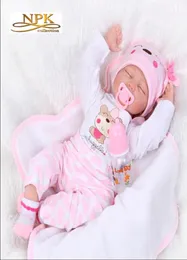 the newest NPK 22 inch cute silicone reborn dollsreal reborn babies bonecas for baby toys birthday gift8049105