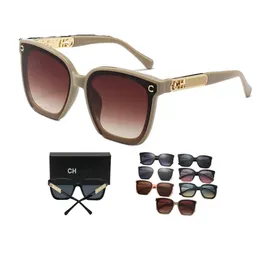 Дизайнерские солнцезащитные очки с буквой C, металлические украшения, очки новейшего бренда с защитой UV400, ультралегкая оправа, градуированные цветные линзы, очки для мужчин и женщин, уличные YL6250