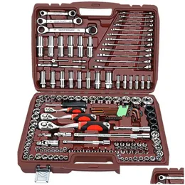 Hand Tools Car Repair Tool Ratchet Torque Wrench Spanner Screwdriver Socket Set Combo Kit Bicycle Repairing Mechanic A Drop Delivery Dhgh3