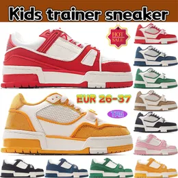 Niedrige Designer-Schuhe für Kinder für Jungen und Mädchen, Trainer-Sneaker, Schwarz, Denim, Grün, Rosa, Rot, Gelb, Khaki, lässige Jungen-Sneaker, Mädchenmode, flache Turnschuhe, tägliches Outfit, Luxus-Schuh