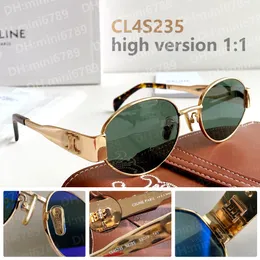 Designer Sunglasses Cl 4S235 Arc de Triomphe Metalowe owalne okulary ramy CEL CEL SUN SUNDSSES Classic 4S194 Spolaryzowane okulary przeciwsłoneczne z oryginalnym pudełkiem