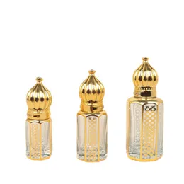 Garrafas de óleo reutilizáveis da bola do rolo do óleo essencial de 6ml garrafas de perfume do rolo que rolam a garrafa de óleo reutilizável