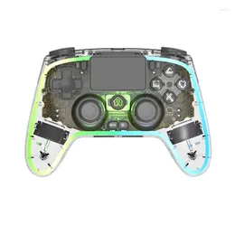 Controladores de jogo RGB Caixa Transparente 2.4G Sem Fio Bluetooth Controlador Gamepad Joystick para Switches PC Drop