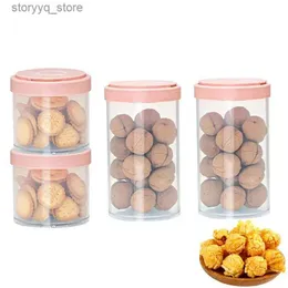 Food Jars Canisters 4pcs Airtight Food Storage Container Set Storage Tank ABS Sealed Moisture-proof Candy Kitchen Seasonings Grains And Dry Goods L240308