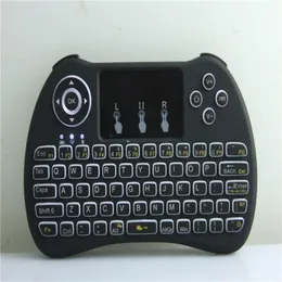 Беспроводная клавиатура с черной подсветкой H9 Fly Air Mouse Мультимедийный пульт дистанционного управления с сенсорной панелью Ручной для Android TV BOX2542336