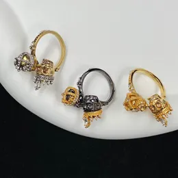 MQ Ring Skull Designer for Woman Official Reproductions for Man 5A T0P Gold Plated 18K GIMESITE GIFT DIAMOND GLASSION GOYSS