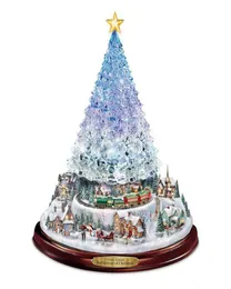 Рождественские украшения, елка, вращающаяся скульптура, поезд, паста, наклейки на окно, зимнее украшение для дома8327718