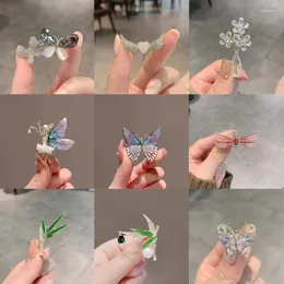 Brooches Ladies Exquisite Crystal Butterfly Fairy Brooch Pins Angel Wings Inlaid Zircon Party Wedding Banquet Gift Fashion Jewelry