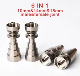 Universal Domeless 6in1 Titanium Nails 10mm 14mm 18mm مفصل للذكور والإناث عالي الجودة 5313323