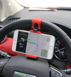 Uprzewodnik montowania klipsów na koło kierownicy uniwersalnej dla iPhone'a 8 7 7 Plus 6 6s Samsung Xiaomi Huawei Telefon komórkowy GPS3276725