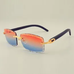 Balck Wooden Legs Sunglass 8100915 مع عدسة قطع 3 0 سمك 56mm2150