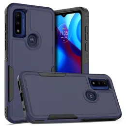 Capas de telefone defensoras híbridas de armadura à prova de choque para Motorola G Play G Power G22/E32 G52/G82 G31/G41 Capa anti-queda pesada capa coque 50 unidades