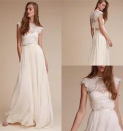 Bhldn designer jaquetas de noiva barato envoltórios de noiva casaco marfim capas de casamento envoltório bolero jaqueta manga boné vestido de casamento de renda 29953308433850