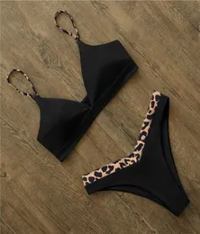 Sexy Micro Bikini Women Solid And Leopard Push Up Padded Thong Swimsuit Female Cut Out Bathing Suit Swimwear Trajes De Bano 2202262620635