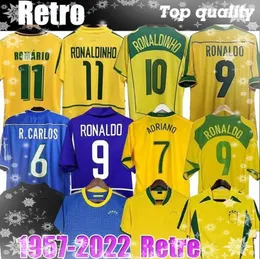 1970 1978 1998レトロブラジルペレサッカージャージ2002 Carlos Romario Ronaldo Ronaldinho Shirts 2004 1994 Brazils 2006 Rivaldo Adriano Kaka 1988 2000 2010 Vini JR1