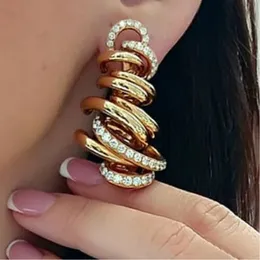 Missvikki Tornado Sandstorm Earrings boucle doreille femme Earrings for Women Fashion Design Dubai Bridal Jewelry 240306