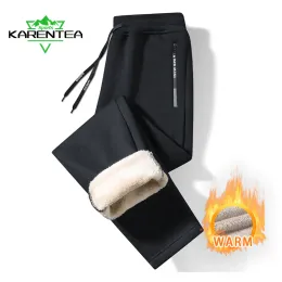 Capris Karentea Correndo Calças de Lã Quente Inverno Calça À Prova de Vento Homens Fitness Sportpants Jogging Gym Outdoor Sportswear Calças Femininas