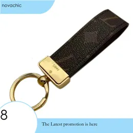 Keychain Dragonne Keychain Women's Men's Brown Leather Bag Wallet Hanging Rope Gold Plated Car Keychain 8 Colour 959