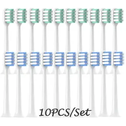 قابلة للاستبدال لـ Dr Bei C1 10 Pcs Brush Heads Soft Dupont Bristle Sonic Electric Frush Silllss Vanchem Basking Follings 240309