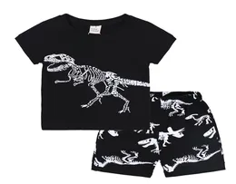 Baby Boy Dinosaur Print Clothing Set Dinosaur Short Sleeve T Shirts Shorts 2 PCS Set Boutique Kids Clothing Sets5148345