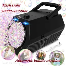 Gun Toys Bubble Machine Upgrade Bubble Blower 50000+ Bubbles Per Minute Automatic Bubble Maker Operated by Plugin or Batteries Portable T240309