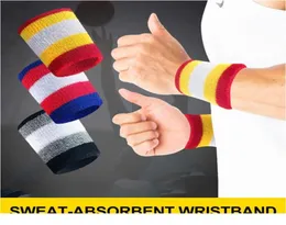 2 pçs pulseiras esporte sweatband mão banda suor suporte de pulso cinta envolve guardas para ginásio voleibol basquete esporte jllxon8108371